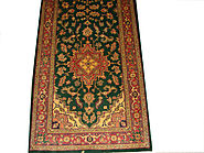 Clearance & Discount Rugs Heriz JDW 1007 Green Color Hand Knotted Rug - Oriental Designer Rugs