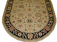Clearance & Discount Rugs 110 Soumak Oval 02784 Camel Taupe & Black Charcoal Colors Hand Knotted Rug