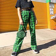 Green Checkered Pants | Aesthetic Apparel