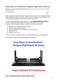 Easy Steps to troubleshoot Netgear Nighthawk X6 Setup