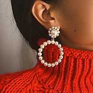 Big Round Pearl Drop Earrings For Women | Crazy CLiQ