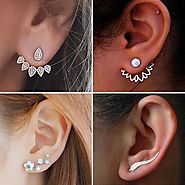 Crystal Flower Drop Earrings for Women | Crazy CLiQ