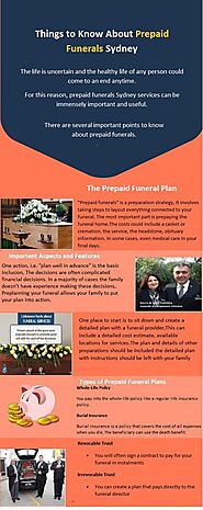 Things to Know About Prepaid Funerals Sydney