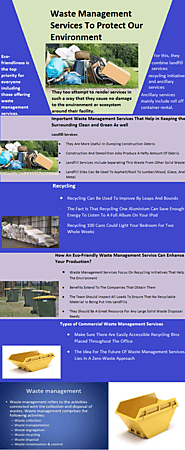 Waste Management Services To Protect Our Environment