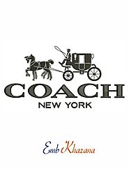 Coach logo embroidery design