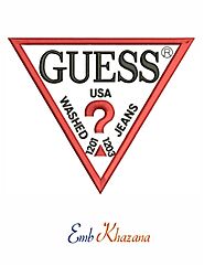 Guess logo embroidery design