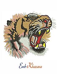 Gucci Tiger embroidery design