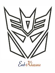 decepticon symbol embroidery design