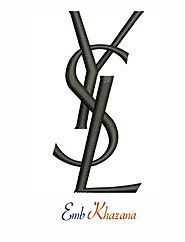 Yves saint laurent logo embroidery design