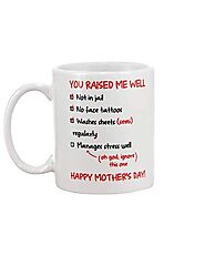 You Raised Me Well - Funny Mother's Day Mug – Not The Worst Gift