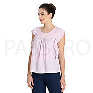 Passero Ruffle Sleeve Top For Women | Summer Wear Tops For Ladies