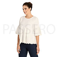 Passero Stylish Embroideried Cotton Linen Top | Summer Wear Top