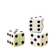 EDXeducation Dice Set, White with Black Dots, Set of 36