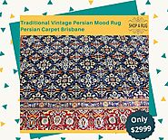 Traditional Vintage Persian Mood Rug | Persian Carpet Brisbane