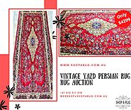 Vintage Yazd Persian Rug | Rug Auction
