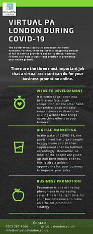 Virtual Personal Assistant in COVID-19 | VPA London