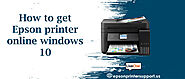 Epson Printer— How to get Epson printer online windows 10