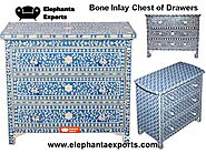 Bone Inlay Chest of Drawers Elephanta Exports
