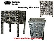 Bone Inlay Side Table Elephanta Exports