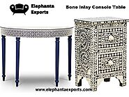 Bone Inlay Console Table Elephanta Exports