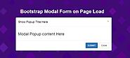 How to launch Bootstrap modal on page load