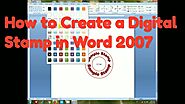 how to create a digital stamp | electronic stamp | company stamp in microsoft word 2007