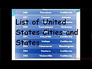 List of United States Cities and States