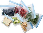 Strendy Reusable Sandwich Bags (8 Pack) - Ziplock Leakproof Snack Bags, Food Storage Bags, Freezer Safe - Excellent f...