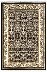 Traditional & Oriental Rugs Masterpiece 1331B Medium Blue Navy & Lt. Gold Colors Machine Made Rug