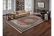 Traditional & Oriental Rugs Masterpiece 90R Red Burgundy & Medium Blue Navy Colors Machine Made Rug