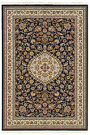 Traditional & Oriental Rugs Masterpiece 33B Medium Blue - Navy & Ivory - Beige Machine Made Rug