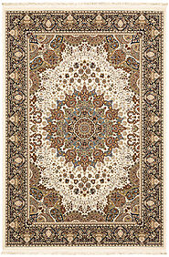 Traditional & Oriental Rugs Masterpiece 1802W Ivory - Beige & Black - Charcoal Machine Made Rug