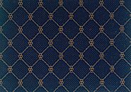 Custom and Wall to Wall Rugs Lake Boden indigo Medium Blue - Navy & Lt. Gold - Gold Machine Made Rug