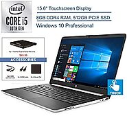 2020 HP 15.6" Touchscreen Business Laptop Computer, 10th Gen Intel Quard-Core i5 1035G1 (Beats i7-7500U), 16GB DDR4 R...