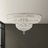 Schonbek 5895 Petit Crystal Deluxe 13 Light Ceiling Mount | Modern Wall Sconces At Grayson Luxury