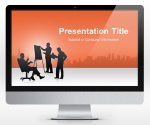 Widescreen Business Conference Orange PowerPoint Template (16:9)SlideHunter.com