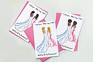 Find stunning black bridesmaid cards in a range of beautiful styles