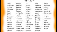 Learn 5th grade English sight words ~ You Tube ~