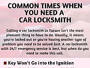 Common Times when You need a Car Locksmith