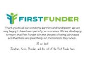 Thank You from First Funder