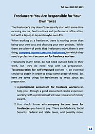 Freelancers: You Are Responsible for Your Own Taxes by Agro Accounting CPA