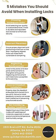 5 Mistakes You Should Avoid When Installing Locks