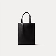 Black Leather Tote Bag - กระเป๋า Dash