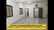 Brand New Commercial Office Bank space near Palakarai veg market Kumbakonam for immediate rent