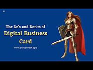 The Do's and Don'ts Of Digital Business card.