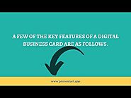 Benefits of Perfect Digital Business Card.