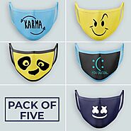 Buy Attractive Printed Face Masks Online at Beyoung