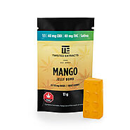 Twisted Extracts – Mango Jelly Bomb – Sativa – 40mg CBD : 40mg THC