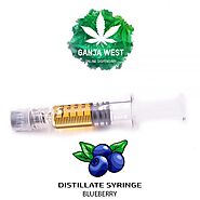 Blueberry THC Indica Distillate Syringes