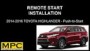 OEM Remote Activated Remote Start For 2014-2019 Toyota Highlander Push-To-Start | MPC